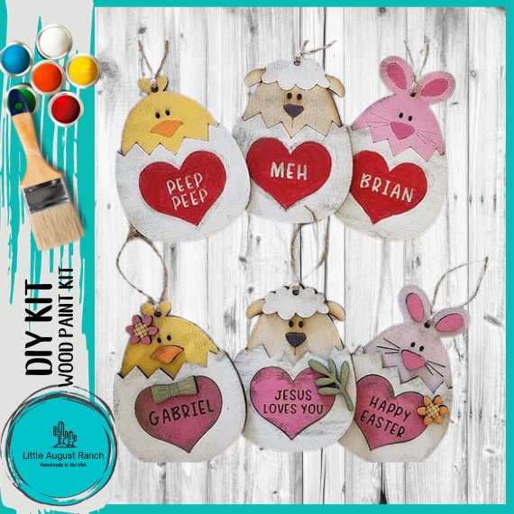 Easter Gift Tag/ Ornament - Wood blanks for Painting and Crafting, Personalized Option