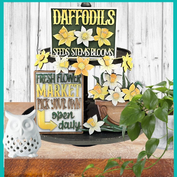 Daffodil Tiered Tray DIY Kit - Quick and Easy Tiered Tray Bundle