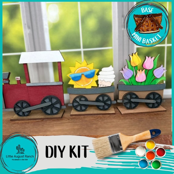 Train Cars for MINI Basket Decor - Wood Blanks for Crafting and Painting