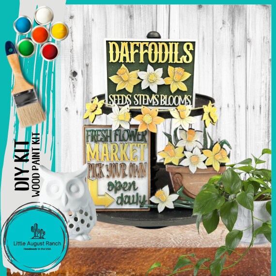 Daffodil Tiered Tray DIY Kit - Quick and Easy Tiered Tray Bundle