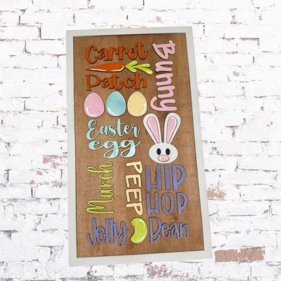 Easter March/April Word Collage DIY Wood Kit