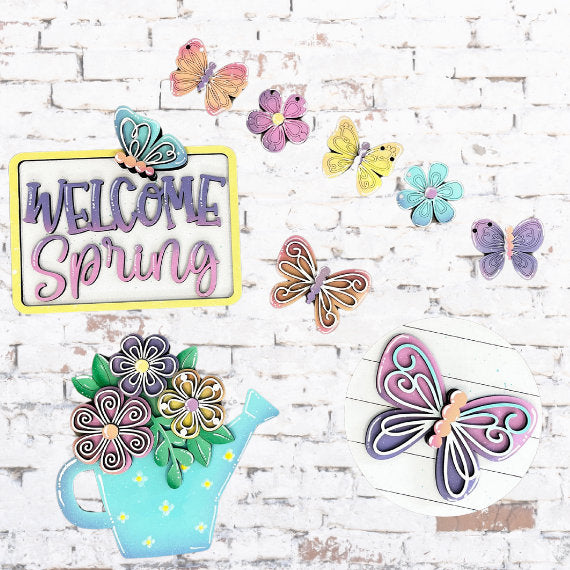 Hello Spring Butterfly Tiered Tray DIY Kit - Quick and Easy Tiered Tray Bundle