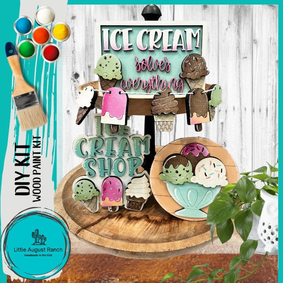 Ice Cream Tiered Tray DIY Kit - Quick and Easy Tiered Tray Bundle