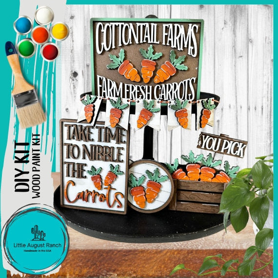 Carrot Farm Tray DIY Kit - Quick and Easy Tiered Tray Bundle