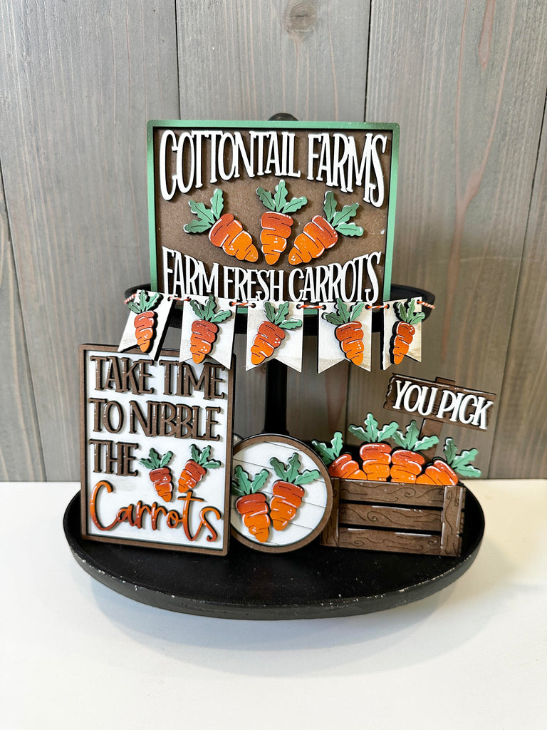 Carrot Farm Tray DIY Kit - Quick and Easy Tiered Tray Bundle